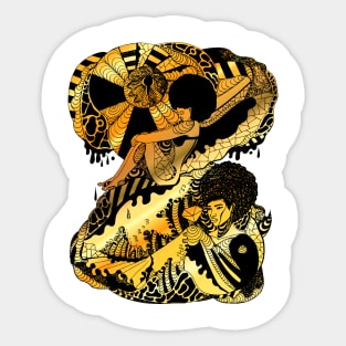 Afrocentric Escape Gold Sticker